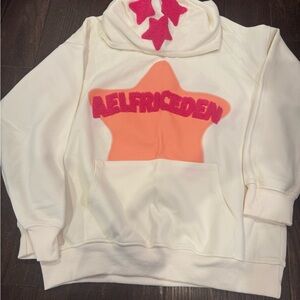 Aelfric Eden Cream Hoodie with Pink Star